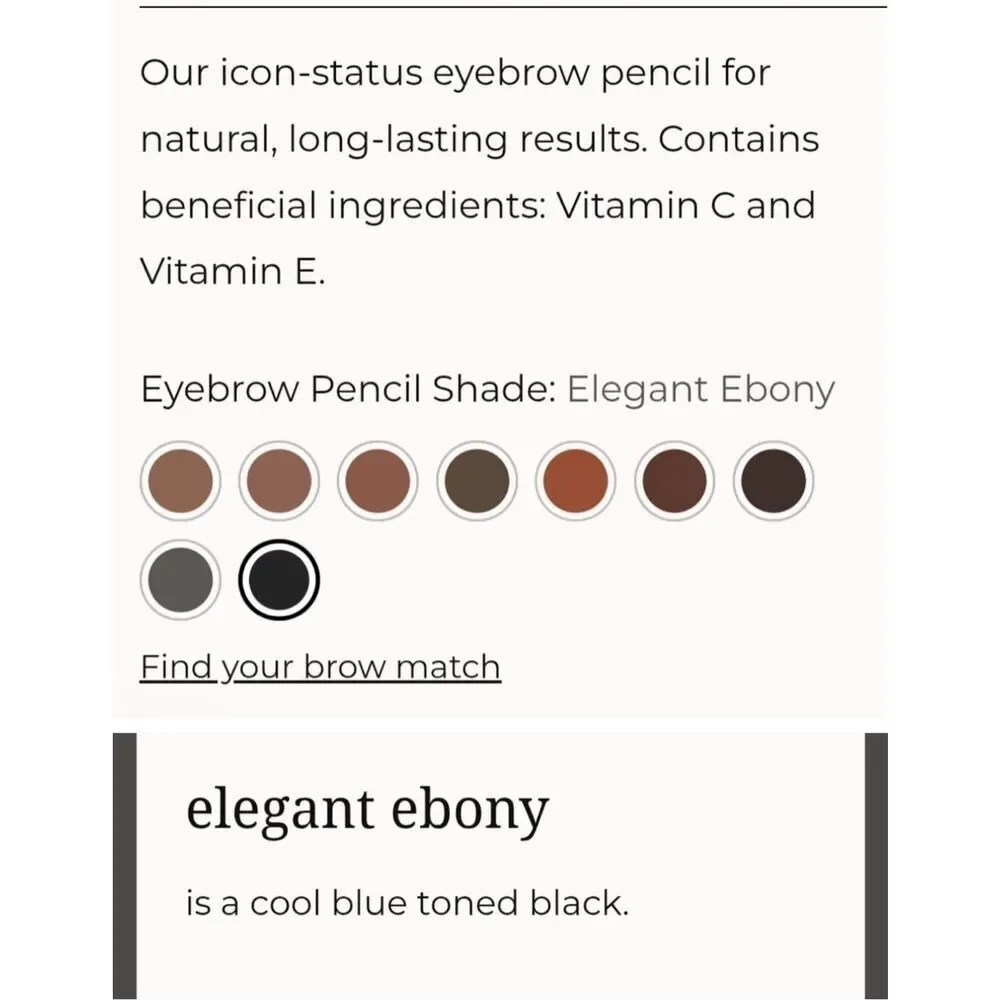 Chella Black Elegant Ebony Eyebrow Cream Eyebrow Builder New Full Size